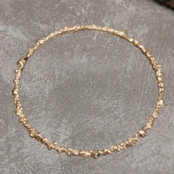Braccialetto donna artigianale donna Makè rigido in bronzo